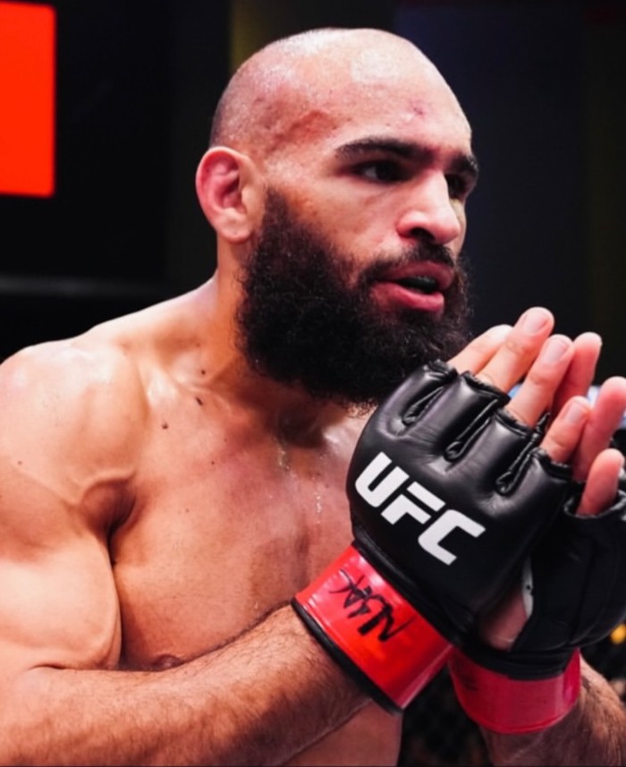 Gifted Gabe Green in the UFC octagon, gloves up